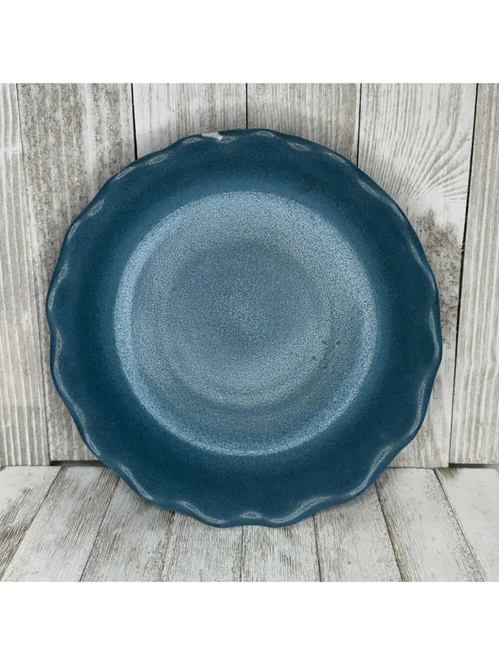 Vintage Bennington Potters Centerpiece Pie Pan Blue